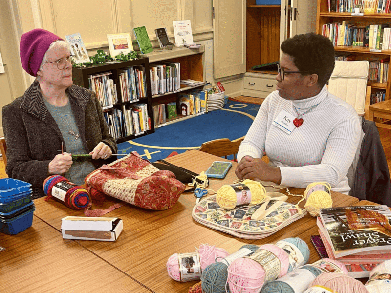 Susan & Kay at Stitchers